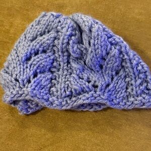 Hand-Knit Baby Hat in Blue
